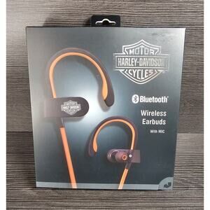 HARLEY DAVIDISON MOTOR CYCLE Bluetooth Wireless Earbuds With Mic NEW SEALED!